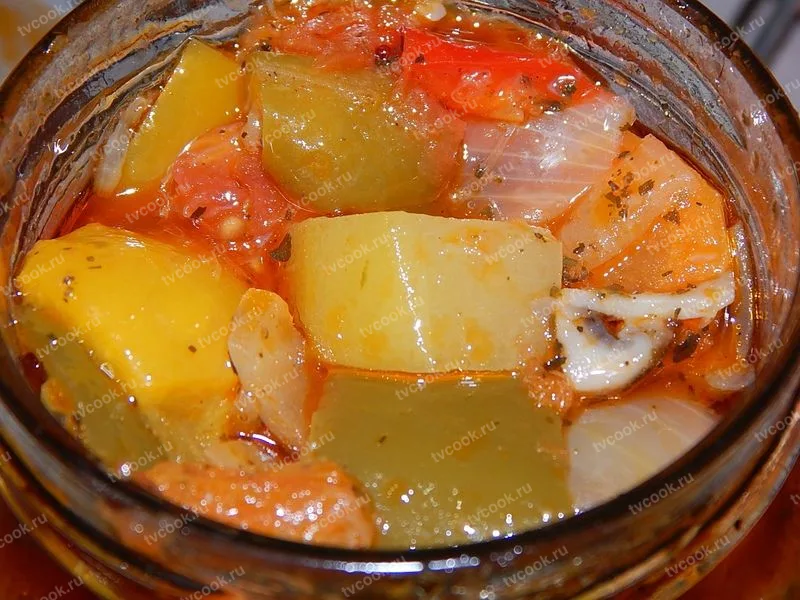 Лечо с шампиньонами на зиму