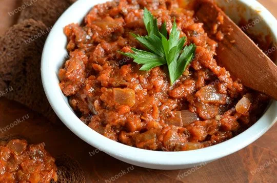 Икра из печеных баклажанов