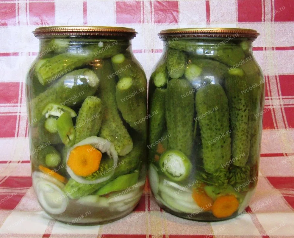 Огурцы с овощами на зиму