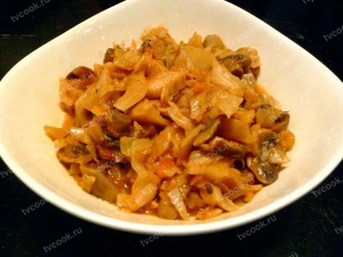 Грибная солянка с капустой на зиму