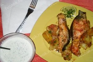 Сёмга с картошкой в духовке