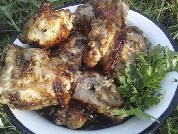 Шашлык из курицы – сочный, на мягком маринаде