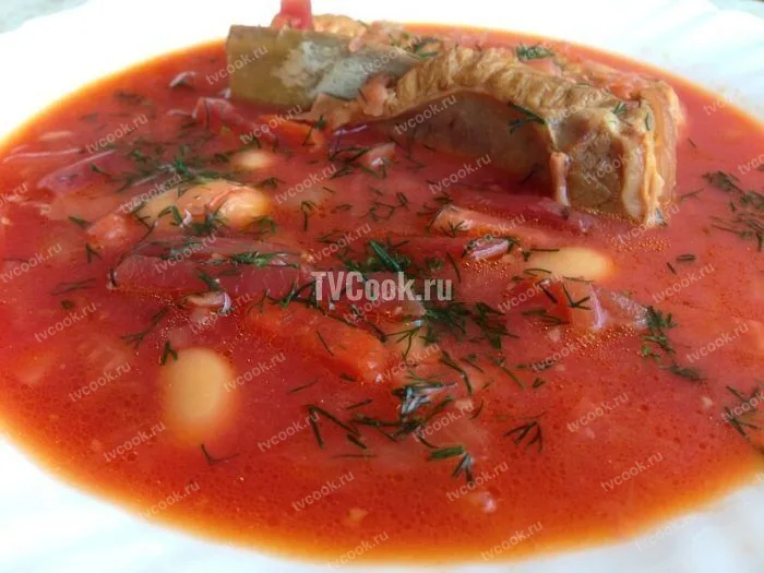 Борщ с фасолью