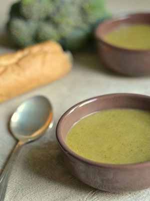 Способ приготовления постного супа-пюре из брокколи и романеско