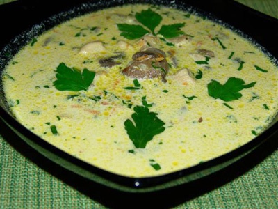 Рецепт 1. Суп с картошкой и свежими вешенками