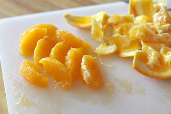 Салат с утиной грудкой и апельсинами (с руколой)