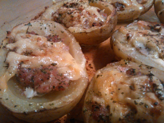 Как приготовить Фаршированный картофель с сыром и грибами