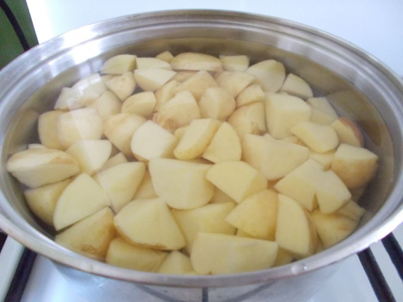 Как приготовить рецепт Картофельный гарнир с чесночным соусом