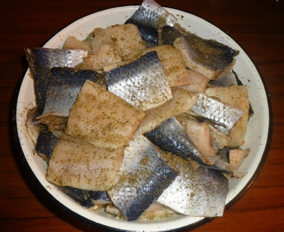 Как приготовить рецепт Рыба жареная с овощами