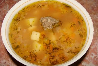 Суп с фрикадельками из рыбного фарша