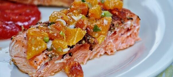 Блюдо из лосося в сливочном соусе