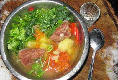 Рецепт: Утиный суп с домашней лапшой - по-домашнему