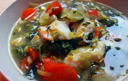 Ингредиенты для Суп рыбный с пикшей, со сливками