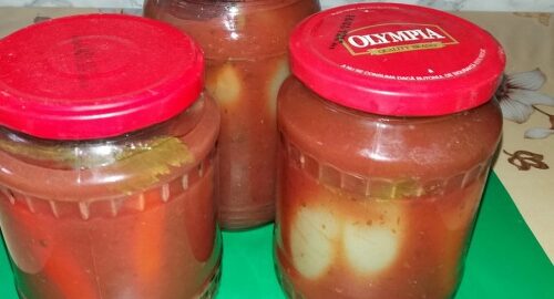 Как приготовить рецепт Перец в томатном соке
