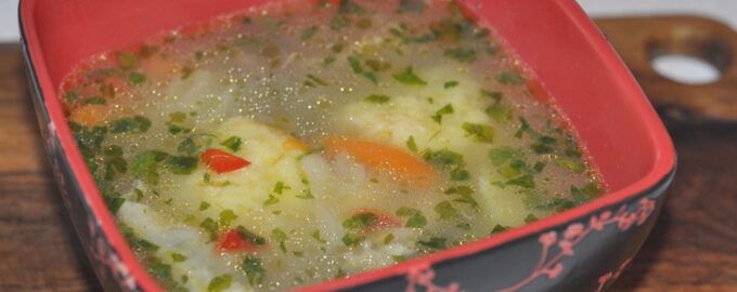 Узбекский суп с клёцками