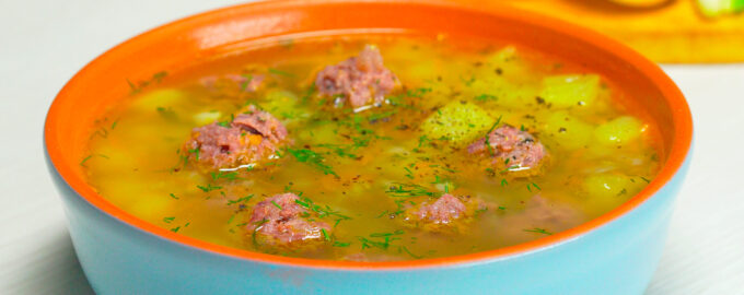 Суп с фрикадельками без зажарки