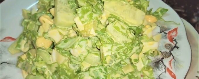 Салат из свежей капусты с уксусом