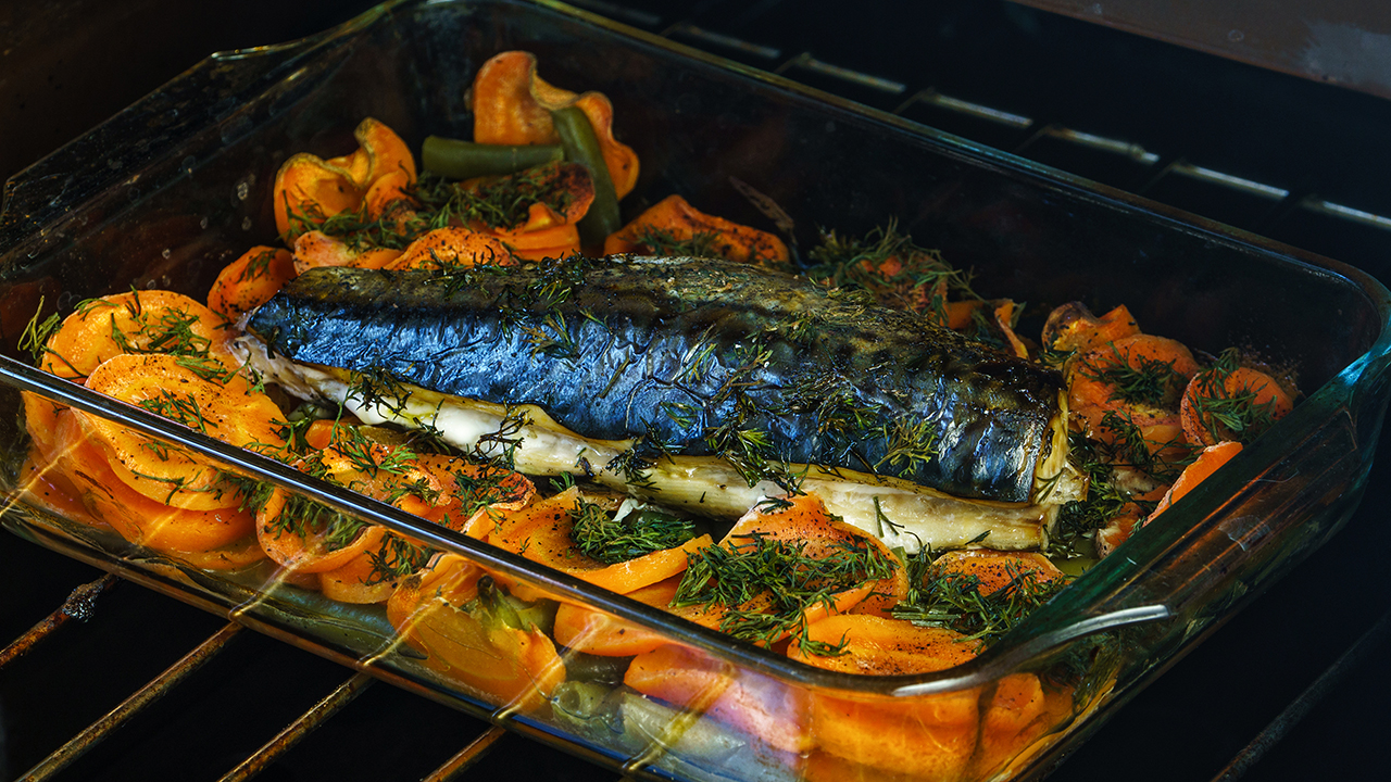 Рыба с овощами в фольге