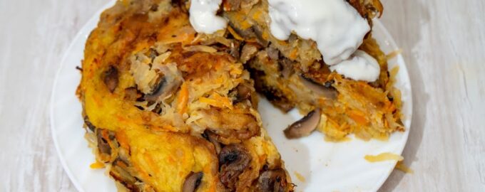 Картофельная запеканка с курицей и грибами — рецепт в духовке с сыром в сливочном соусе