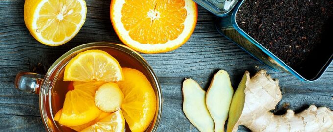 Имбирный чай с медом и лимоном (заготовка)